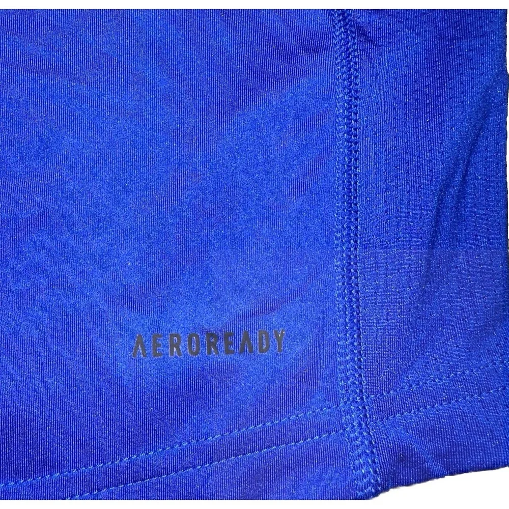 NWT Adidas Aeroready Royal Blue Button Up Polo Shirt Drake Basketball Men's XL‎